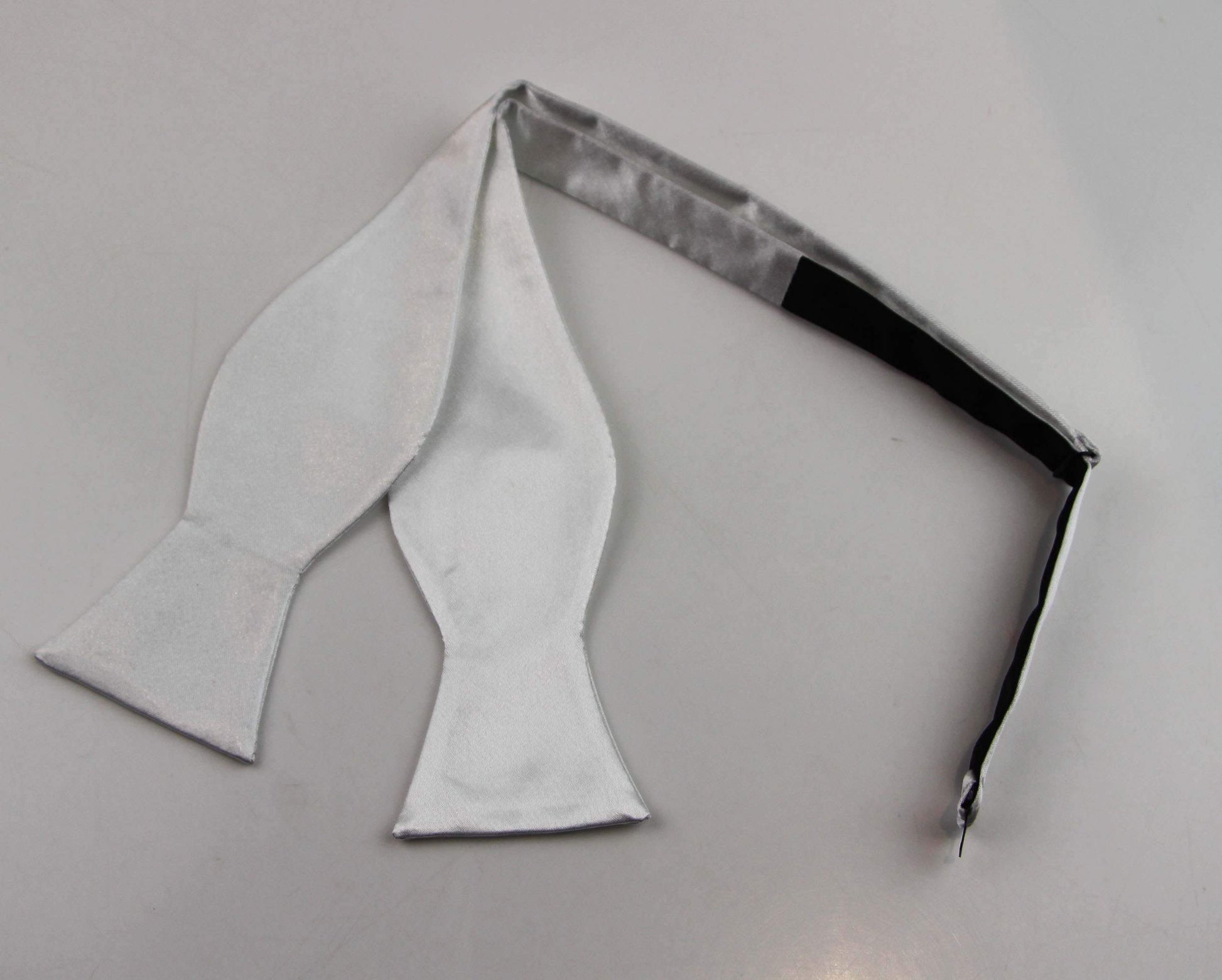 Mens White Self Tie Bow Tie