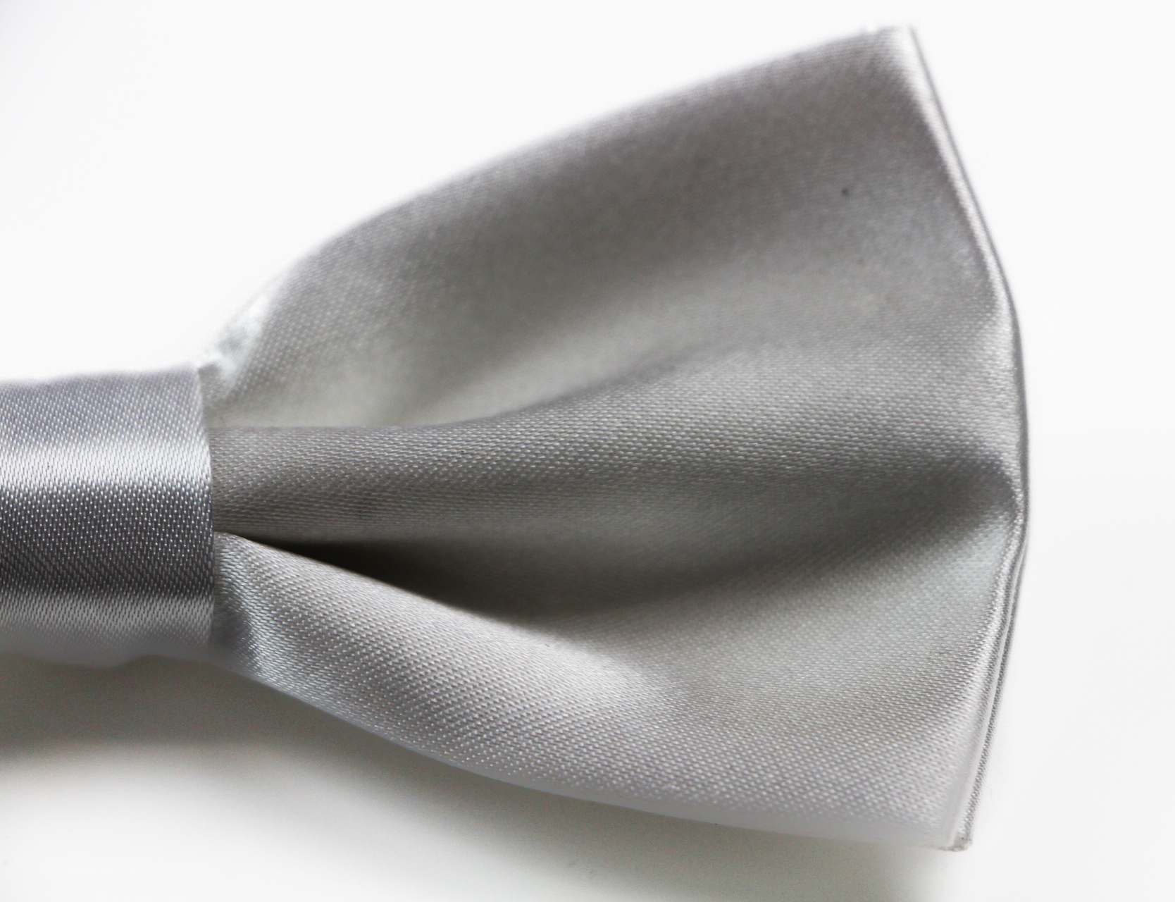 Mens White Solid Plain Colour Bow Tie