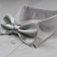 Mens White Solid Plain Colour Bow Tie