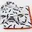 Mens White With Black Moustache Cotton Bow Tie & Pocket Square Set
