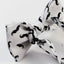Mens White With Black Moustache Cotton Bow Tie & Pocket Square Set