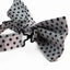 Mens White With Black Small Polka Dot Patterned Bow Ties
