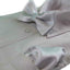 Mens White With Silver Stars Matching Bow Tie & Pocket Square Set