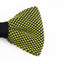 Mens Yellow & Black Cross-Hatched Knitted Bow Tie