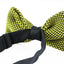 Mens Yellow & Black Cross-Hatched Knitted Bow Tie