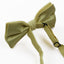Mens Yellow Gold Plain Coloured Checkered Bow Tie
