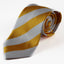 Mens Yellow & White Thick Striped Patterned 8cm Neck Tie