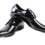 Mens Zasel Bond Patent Black Shiny Leather Lace Up Shoes