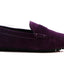 Mens Zasel Breeze Suede Leather Casual Dark Purple Slip On Boat Deck Shoes