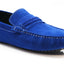 Mens Zasel Cruze Blue Suede Leather Casual Boat Deck Loafers Shoes