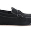 Mens Zasel Cruze Slip On Black Suede Boat Shoes