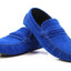 Mens Zasel Cruze Slip On Blue Suede Boat Shoes
