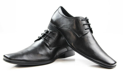 Mens Zasel Gabriel Black Leather Lace Up Work Dress Formal Casual Business Shoes
