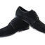 Mens Zasel Hercules Black Suede Leather Lace Up Shoes