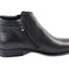 Mens Zasel Jackson Black Leather Zip Boots