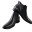 Mens Zasel Jackson Black Leather Zip Boots