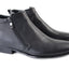 Mens Zasel Jackson Black Leather Zip Boots