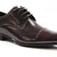 Mens Zasel Parker Brown Leather Lace Up Work Formal Dress Casual Shoes