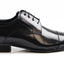 Mens Zasel Parker Leather Lace Up Work Formal Dress Casual Shoes Black