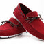 Mens Zasel Port Red Suede Leather Casual Dress Boat Deck Loafers Shoes