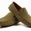 Mens Zasel Summer Slip On Camel Suede Boat Shoes