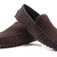Mens Zasel Summer Slip On Dark Brown Suede Boat Shoes