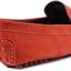 Mens Zasel Summer Slip On Orange Suede Boat Shoes
