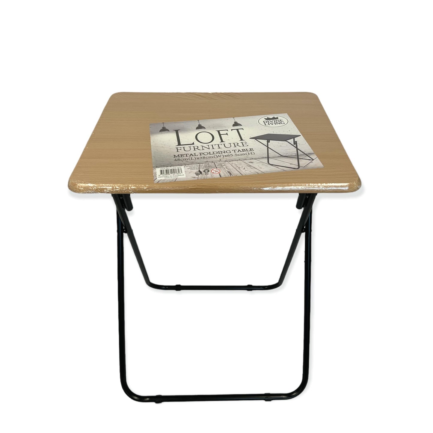 Metal MDF Folding Table Foldable Laptop PC Collapsible Study Desk 48cm x 38cm