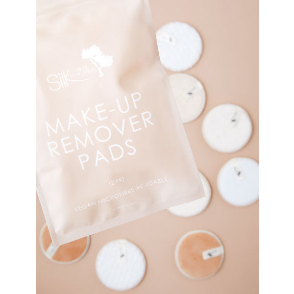 Microfibre Re-useable Makeup Remover Pads Opt 3 - 2 pack White & Cream