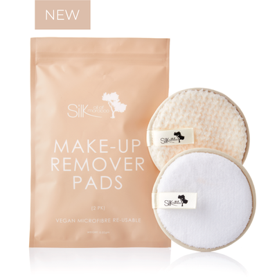 Microfibre Re-useable Makeup Remover Pads Opt 3 - 2 pack White & Cream