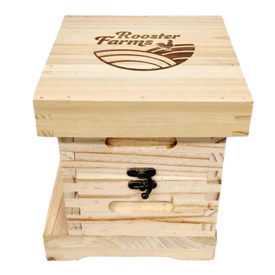 Mini Beehive Box 2 Tier Timber Decor Art Apiarist Gift Jewellery Trinkets Storage