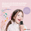 Mini Karaoke Machine and 2x Wireless Microphones Portable Bluetooth Speaker Pink