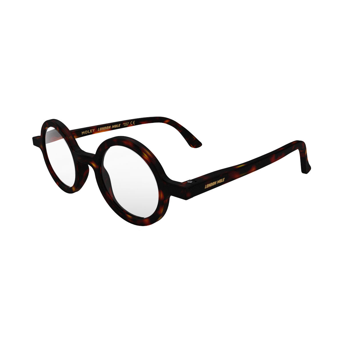 London Mole Moley Blue Blocker Glasses Matte Tortoise Shell