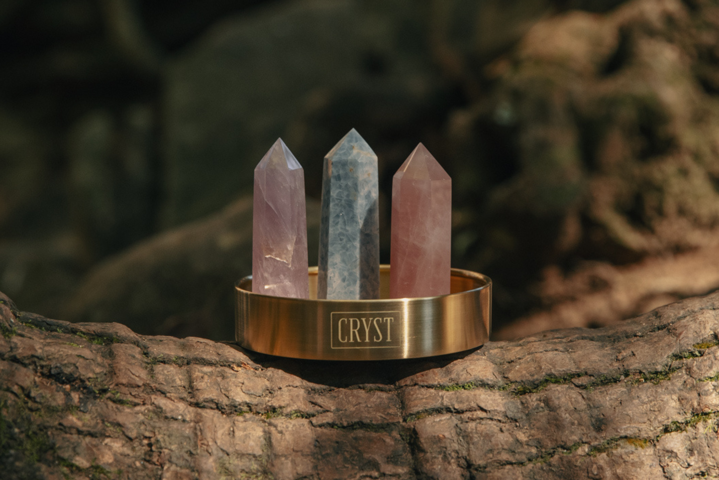 Mothers Crystal Trio - Rose Quartz, Blue Calcite + Amethyst