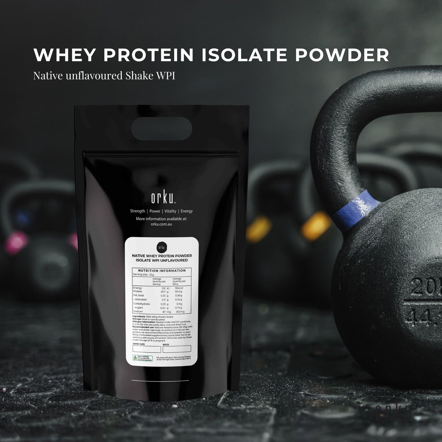 Native Unflavoured Whey Protein Isolate Powder - Shake WPI Supplement