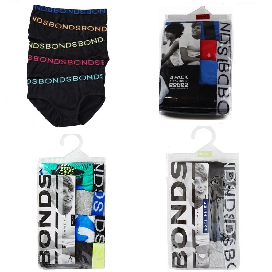 New Bonds Kids Boys Underwear 4 Pairs Undies Childrens Jocks Brief Boy Briefs