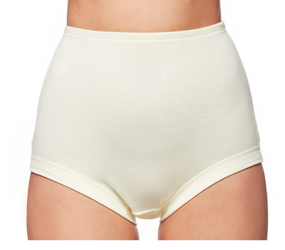 New Bonds Plus Size Womens Cottontails With Extra Lycra Full Brief Ivory