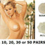 New Womens Round Or Petal Shaped Adhesive Nipple Cover - 5 10 20 Or 50 Pairs