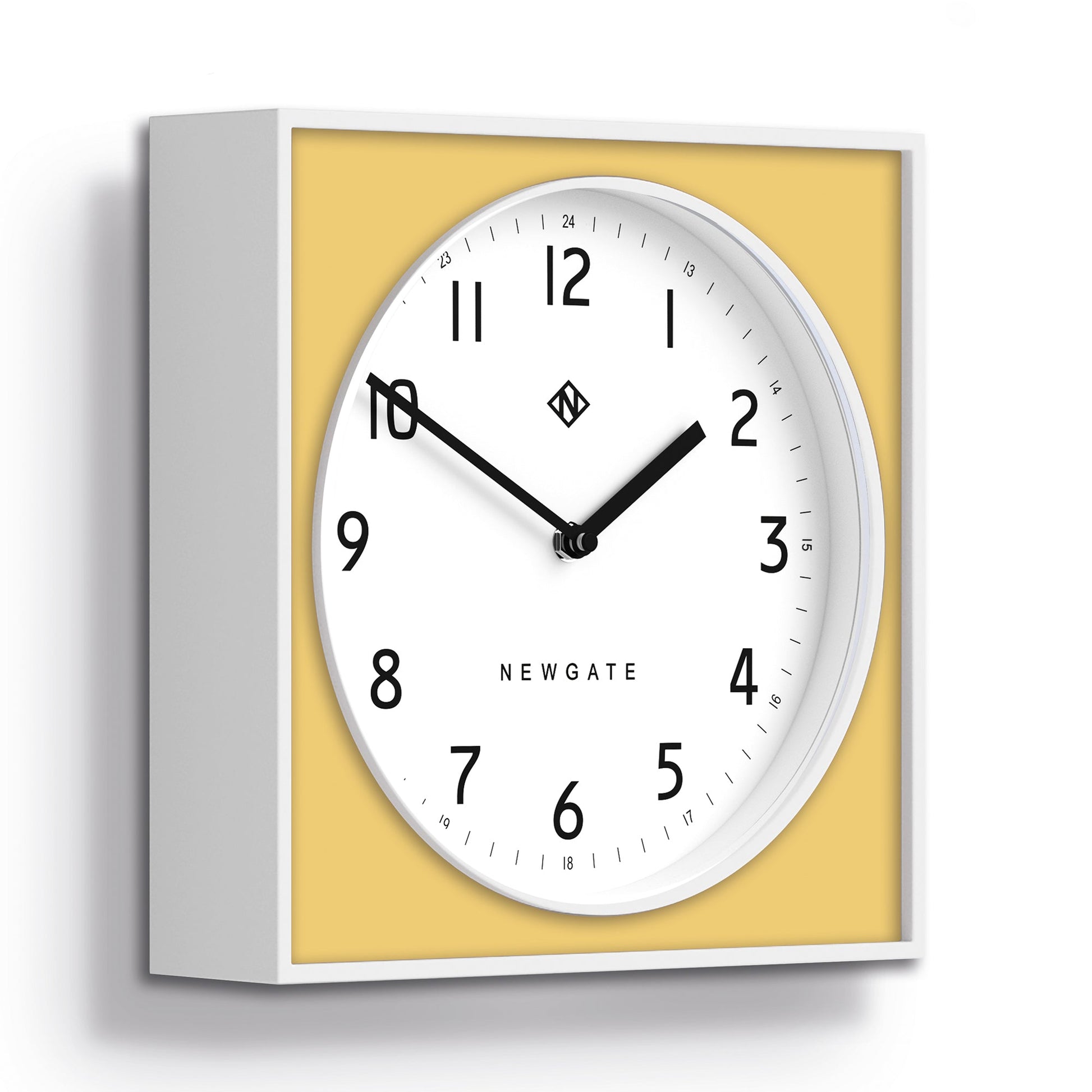 Newgate Burger & Chips Wall Clock Cheeky Yellow