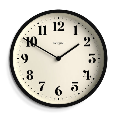 Newgate Number Four Wall Clock Matte Black