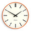 Newgate Radio City Wall Clock Bold Black Marker Dial.- Matte Pumpkin Orange