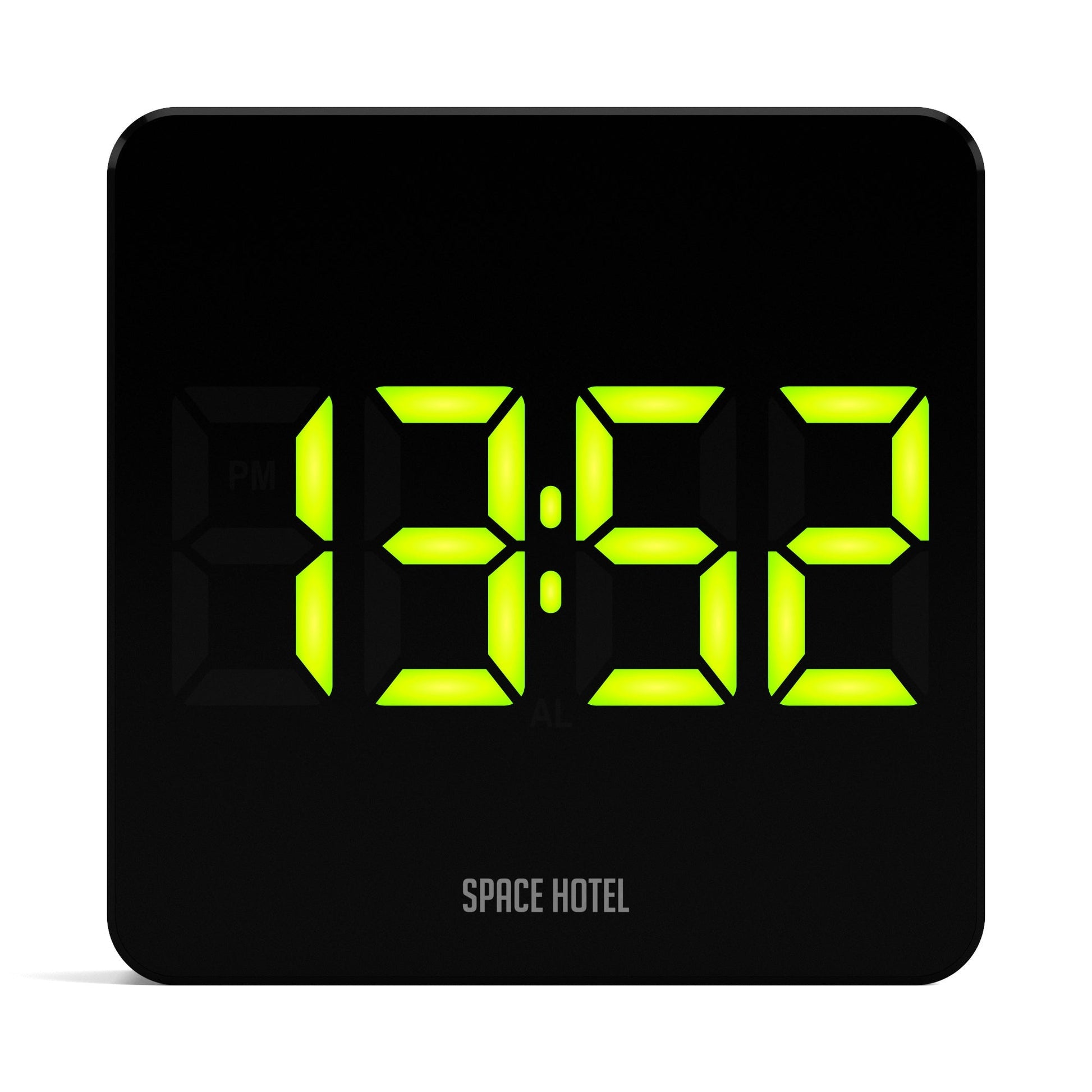 Newgate Space Hotel Orbatron Alarm Clock Black Case - Black Lens - Green Led