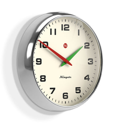 Newgate Superstore Wall Clock Alpha Dial Chrome