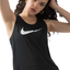Nike Womens Black/White Swoosh Running Tank Top