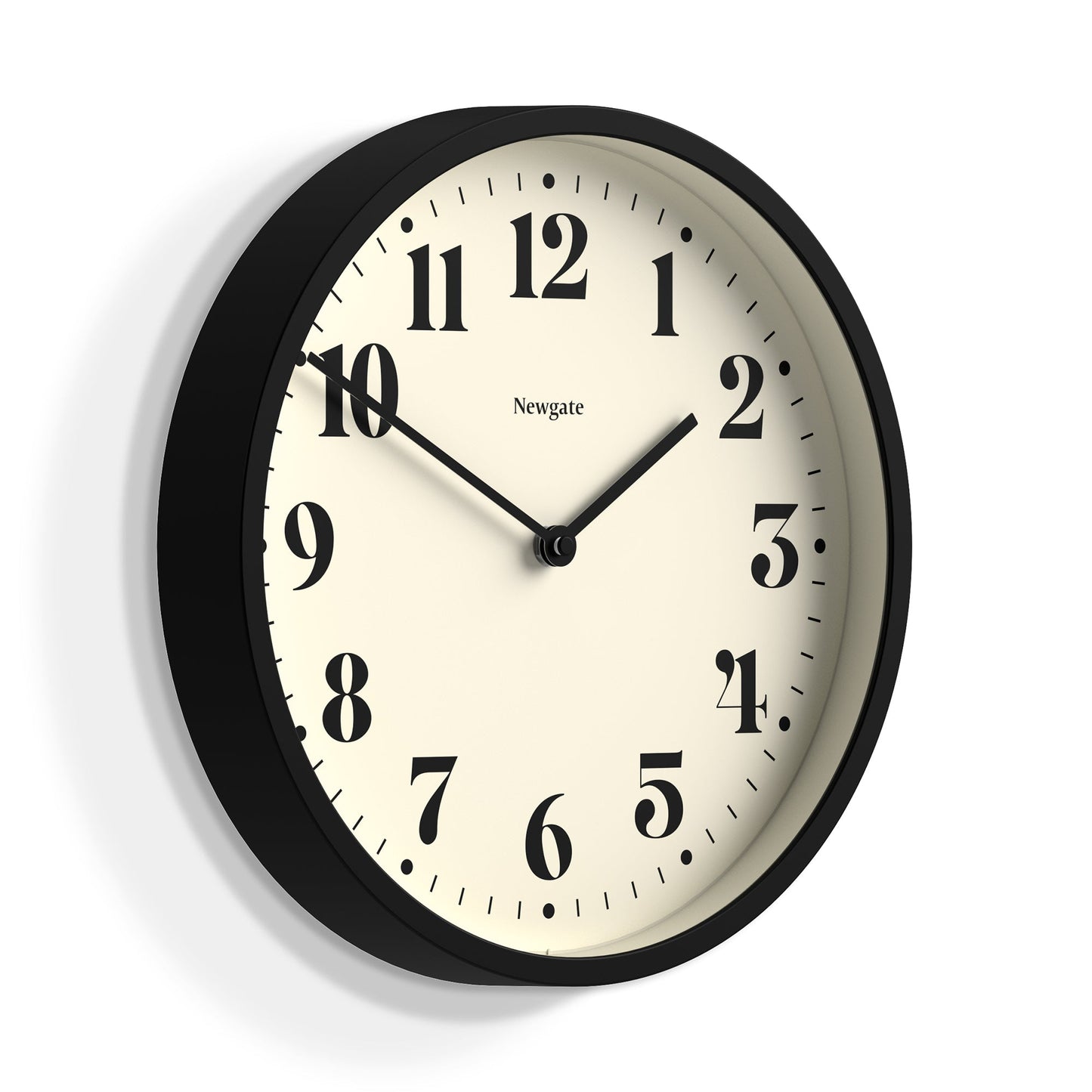 Newgate Number Four Wall Clock Matte Black