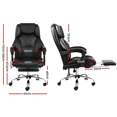 Artiss Office Chair Gaming Computer Executive Chairs Leather Seat Recliner