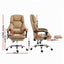 Artiss Executive Office Chair Leather Footrest Espresso