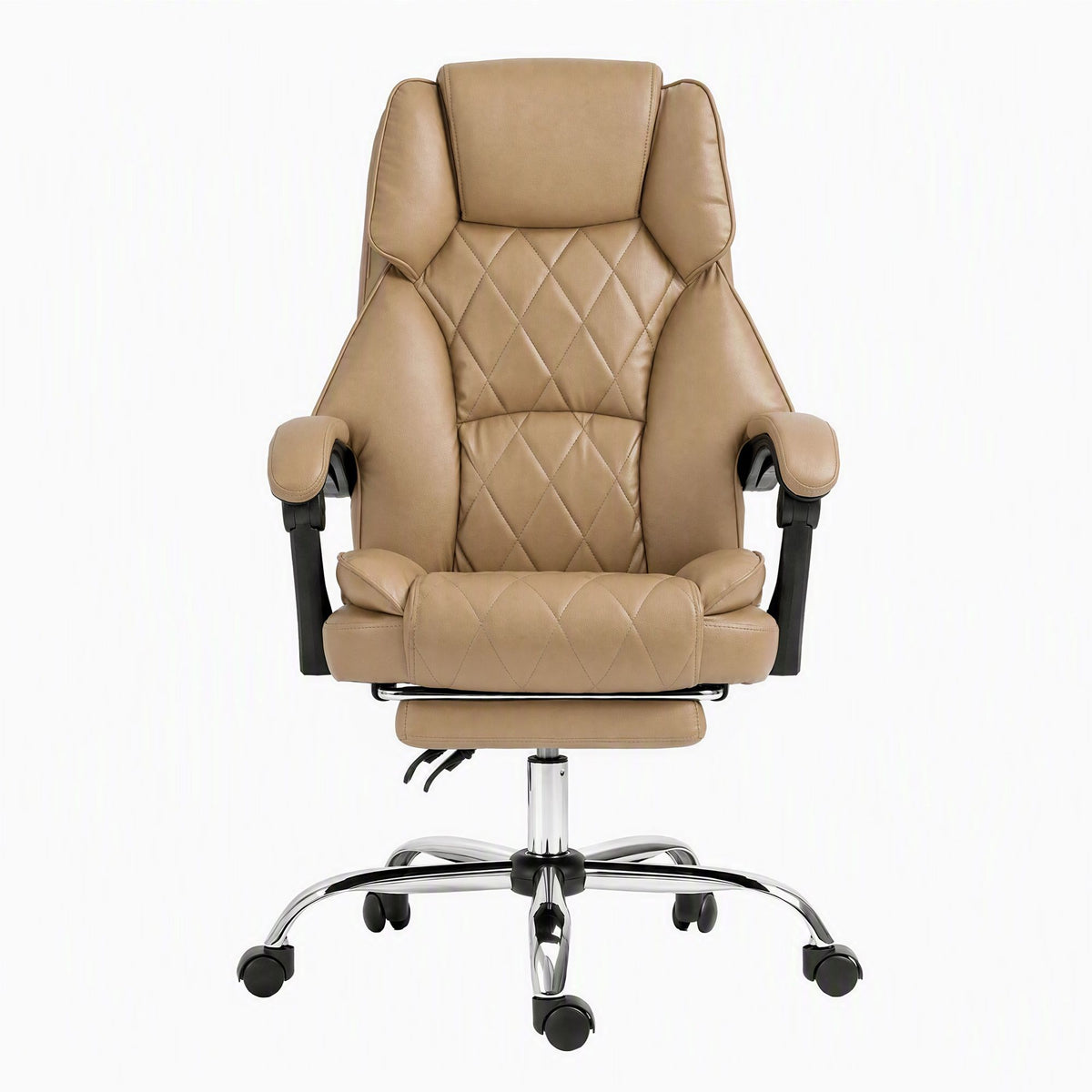 Artiss Executive Office Chair Leather Footrest Espresso