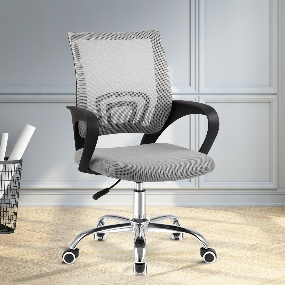 Artiss Office Chair Gaming Chair Computer Mesh Chairs Executive Mid Back Grey