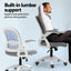 Artiss 2x Mesh Office Chair Computer Gaming Desk Chairs Work Study Mid Back Grey